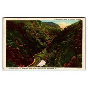 1935 Williamstown Gult Central Vermont Scenic State Highway Postcard